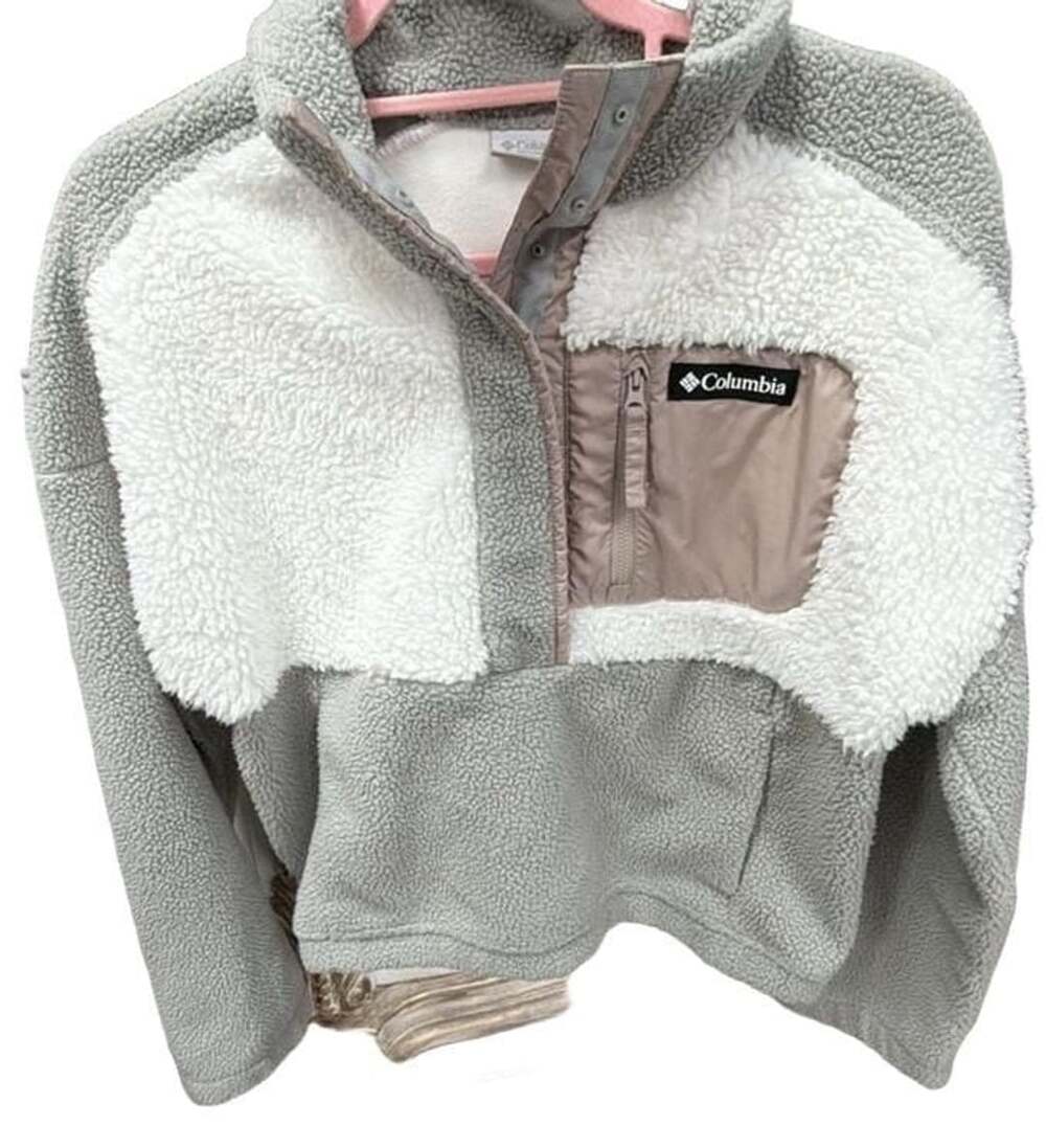 Columbia Fleece Sherpa Half Snap Pullover Jacket Size S
